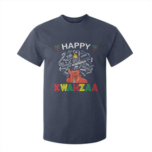 Happy Kwanzaa T Shirt For Kid African American Afro Queen Nguzo Saba TS10 Navy Print Your Wear