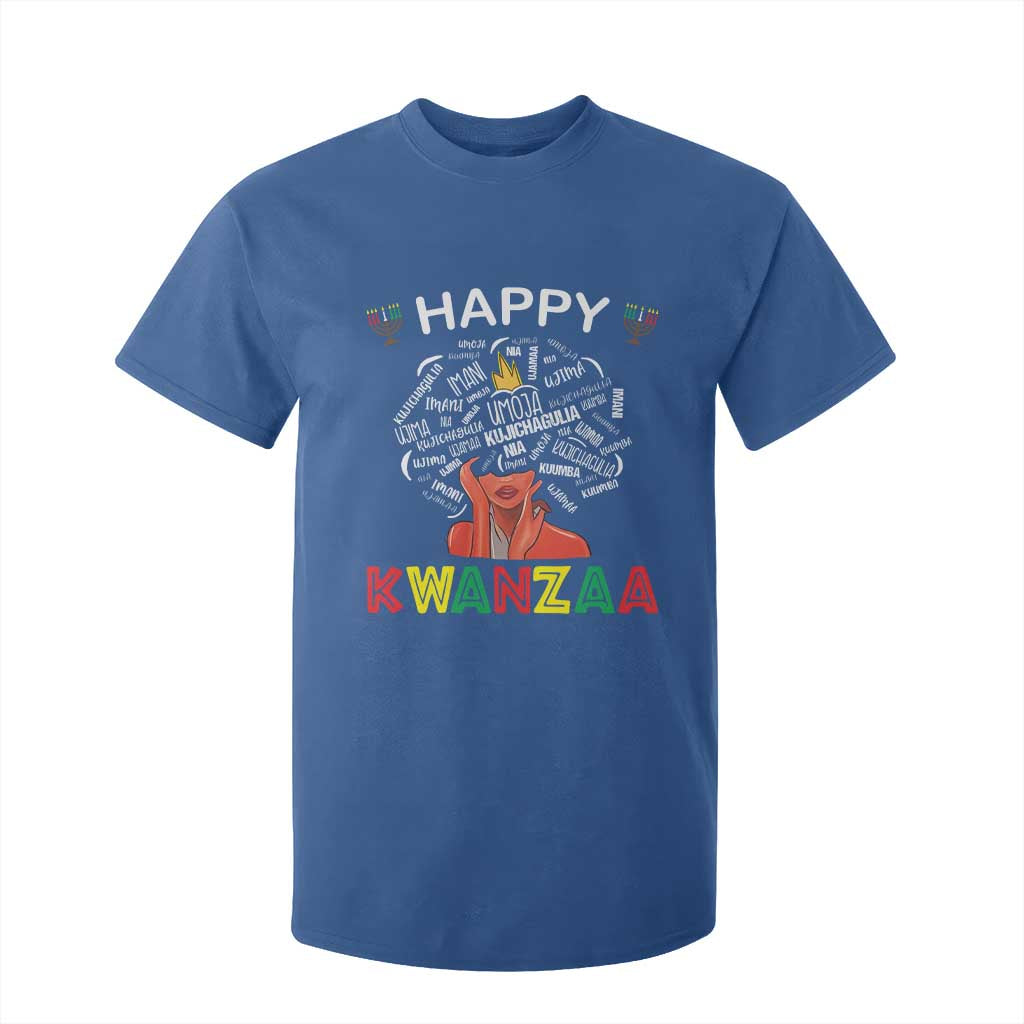 Happy Kwanzaa T Shirt For Kid African American Afro Queen Nguzo Saba TS10 Royal Blue Print Your Wear