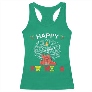 Happy Kwanzaa Racerback Tank Top African American Afro Queen Nguzo Saba TS10 Irish Green Print Your Wear