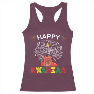 Happy Kwanzaa Racerback Tank Top African American Afro Queen Nguzo Saba TS10 Maroon Print Your Wear