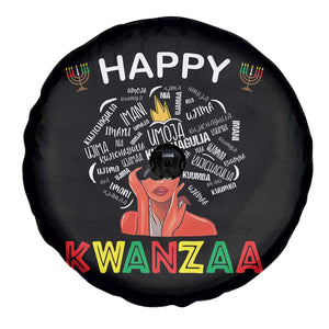 Happy Kwanzaa Spare Tire Cover African American Afro Queen Nguzo Saba TS10 Print Your Wear
