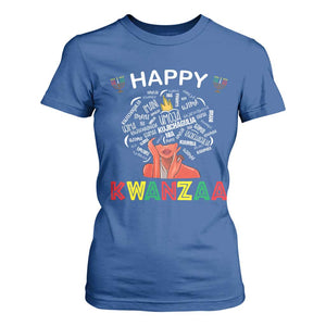 Happy Kwanzaa T Shirt For Women African American Afro Queen Nguzo Saba TS10 Royal Blue Print Your Wear