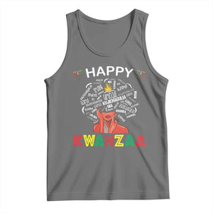 Happy Kwanzaa Tank Top African American Afro Queen Nguzo Saba TS10 Black Heather Print Your Wear
