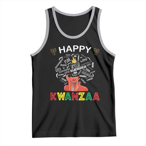 Happy Kwanzaa Tank Top African American Afro Queen Nguzo Saba TS10 Black Athletic Heather Print Your Wear