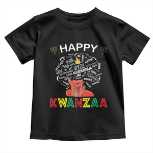 Happy Kwanzaa Toddler T Shirt African American Afro Queen Nguzo Saba TS10 Black Print Your Wear