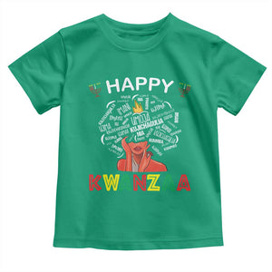 Happy Kwanzaa Toddler T Shirt African American Afro Queen Nguzo Saba TS10 Irish Green Print Your Wear