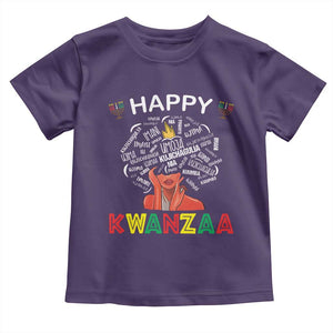 Happy Kwanzaa Toddler T Shirt African American Afro Queen Nguzo Saba TS10 Purple Print Your Wear