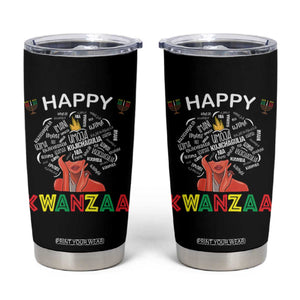 Happy Kwanzaa Tumbler Cup African American Afro Queen Nguzo Saba TS10 Black Print Your Wear