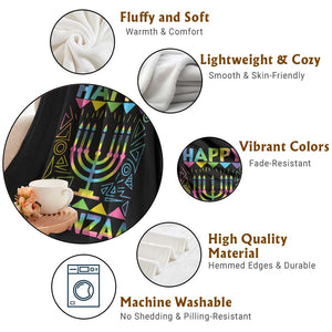 Happy Kwanzaa Throw Blanket Christmas African American Heritage Holiday Kinara Mazao TS10 Print Your Wear