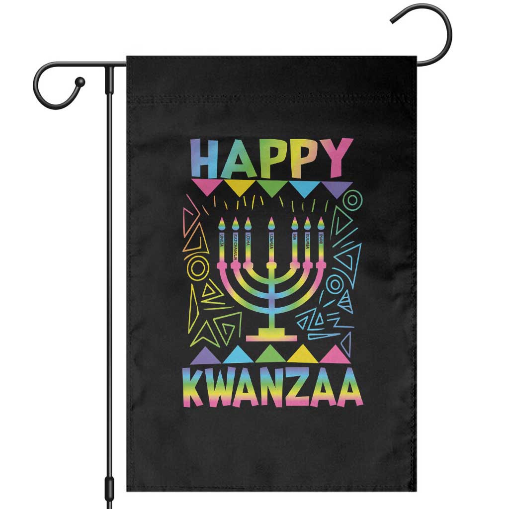 Happy Kwanzaa Garden Flag Christmas African American Heritage Holiday Kinara Mazao TS10 Black Print Your Wear