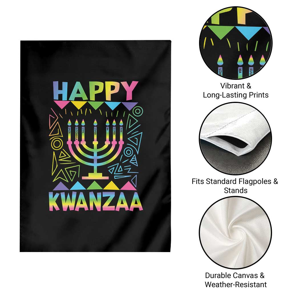 Happy Kwanzaa Garden Flag Christmas African American Heritage Holiday Kinara Mazao TS10 Print Your Wear