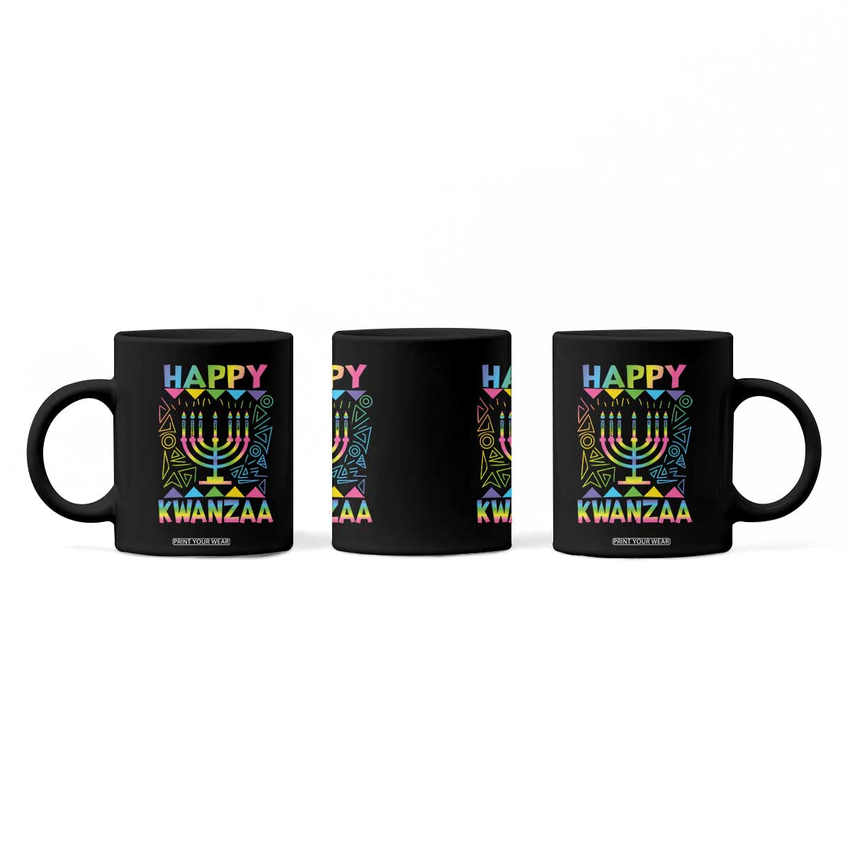 Happy Kwanzaa Coffee Mug Christmas African American Heritage Holiday Kinara Mazao TS10 Print Your Wear