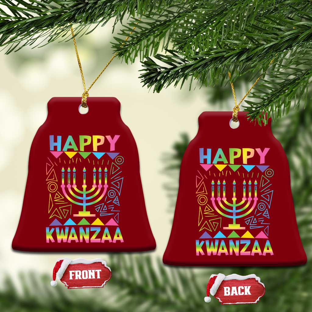 Happy Kwanzaa Ceramic Ornament Christmas African American Heritage Holiday Kinara Mazao TS10 Print Your Wear