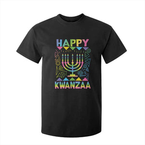Happy Kwanzaa T Shirt For Kid Christmas African American Heritage Holiday Kinara Mazao TS10 Black Print Your Wear