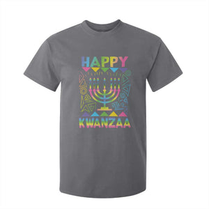 Happy Kwanzaa T Shirt For Kid Christmas African American Heritage Holiday Kinara Mazao TS10 Charcoal Print Your Wear