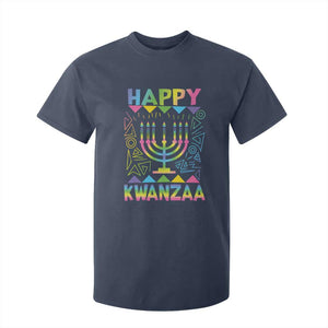 Happy Kwanzaa T Shirt For Kid Christmas African American Heritage Holiday Kinara Mazao TS10 Navy Print Your Wear