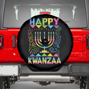 Happy Kwanzaa Spare Tire Cover Christmas African American Heritage Holiday Kinara Mazao TS10 Black Print Your Wear
