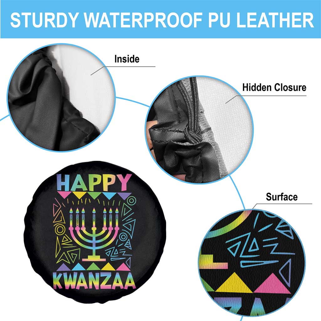 Happy Kwanzaa Spare Tire Cover Christmas African American Heritage Holiday Kinara Mazao TS10 Print Your Wear