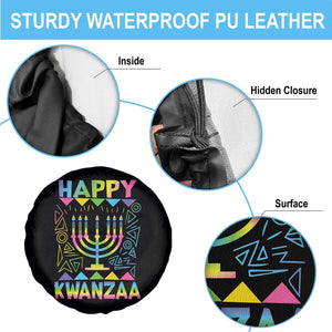 Happy Kwanzaa Spare Tire Cover Christmas African American Heritage Holiday Kinara Mazao TS10 Print Your Wear