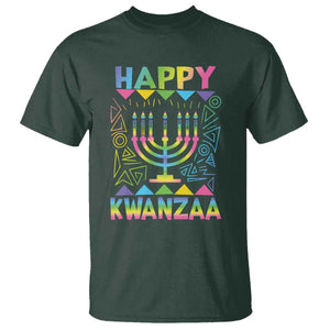 Happy Kwanzaa T Shirt Christmas African American Heritage Holiday Kinara Mazao TS10 Dark Forest Green Print Your Wear