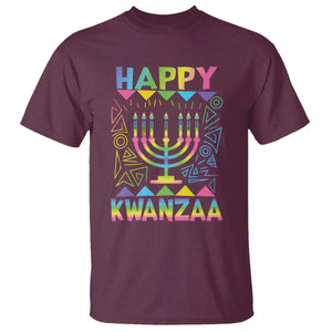 Happy Kwanzaa T Shirt Christmas African American Heritage Holiday Kinara Mazao TS10 Maroon Print Your Wear