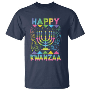 Happy Kwanzaa T Shirt Christmas African American Heritage Holiday Kinara Mazao TS10 Navy Print Your Wear