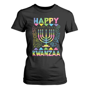 Happy Kwanzaa T Shirt For Women Christmas African American Heritage Holiday Kinara Mazao TS10 Black Print Your Wear