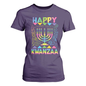 Happy Kwanzaa T Shirt For Women Christmas African American Heritage Holiday Kinara Mazao TS10 Purple Print Your Wear