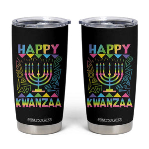 Happy Kwanzaa Tumbler Cup Christmas African American Heritage Holiday Kinara Mazao TS10 Black Print Your Wear