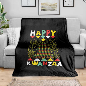 Happy Kwanzaa Christmas Throw Blanket African American Holiday Christmas Tree TS10 Print Your Wear
