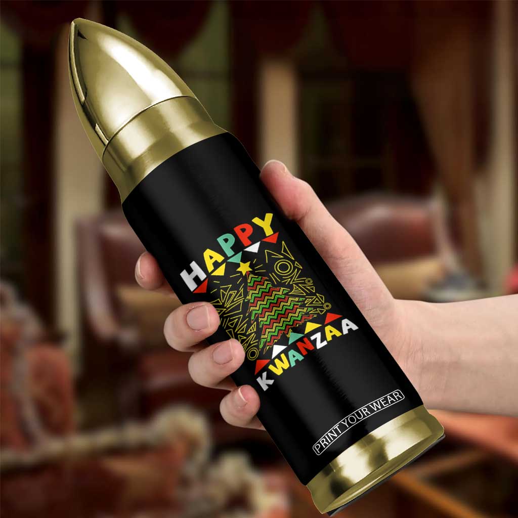 Happy Kwanzaa Christmas Bullet Tumbler African American Holiday Christmas Tree TS10 Print Your Wear