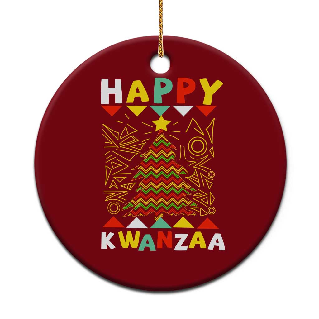 Happy Kwanzaa Christmas Ceramic Ornament African American Holiday Christmas Tree TS10 1pc Red Print Your Wear