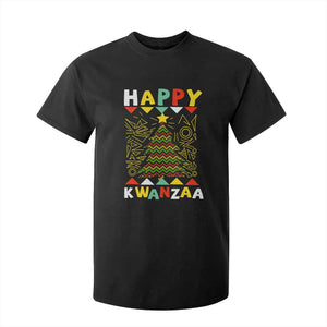 Happy Kwanzaa Christmas T Shirt For Kid African American Holiday Christmas Tree TS10 Black Print Your Wear