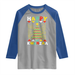 Happy Kwanzaa Christmas Raglan Shirt African American Holiday Christmas Tree TS10 Sport Gray Royal Print Your Wear