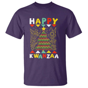 Happy Kwanzaa Christmas T Shirt African American Holiday Christmas Tree TS10 Purple Print Your Wear