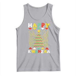 Happy Kwanzaa Christmas Tank Top African American Holiday Christmas Tree TS10 Athletic Heather Print Your Wear