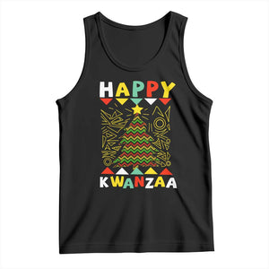 Happy Kwanzaa Christmas Tank Top African American Holiday Christmas Tree TS10 Black Print Your Wear