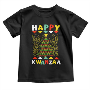 Happy Kwanzaa Christmas Toddler T Shirt African American Holiday Christmas Tree TS10 Black Print Your Wear