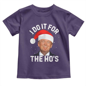 Funny Christmas Trump Toddler T Shirt Vintage Santa I Do It For The Ho's TS10 Purple Print Your Wear