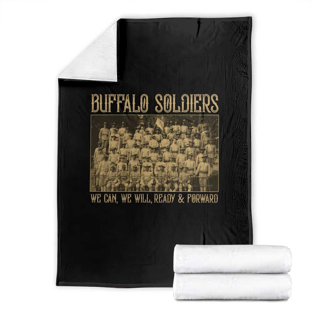 Buffalo Soldiers Throw Blanket 9th and 10th Cavalry African American Heros Black Soldiers TS10 Black Print Your Wear