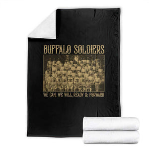 Buffalo Soldiers Throw Blanket 9th and 10th Cavalry African American Heros Black Soldiers TS10 Black Print Your Wear