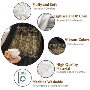 Buffalo Soldiers Throw Blanket 9th and 10th Cavalry African American Heros Black Soldiers TS10 Print Your Wear