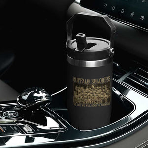 Buffalo Soldiers Flip Straw Tumbler 9th and 10th Cavalry African American Heros Black Soldiers TS10 Print Your Wear