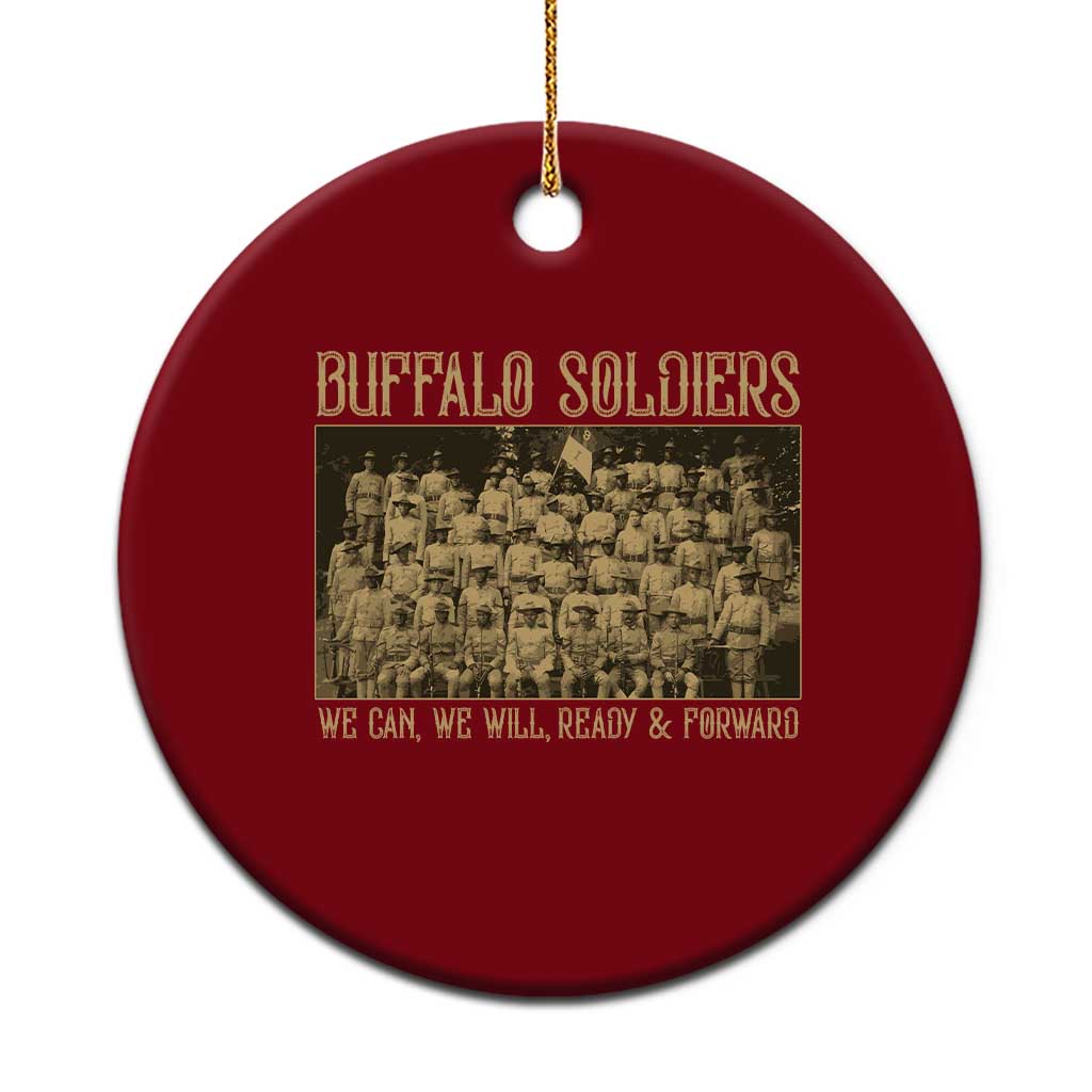 Buffalo Soldiers Ceramic Ornament 9th and 10th Cavalry African American Heros Black Soldiers TS10 1pc Red Print Your Wear