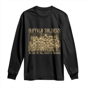 Buffalo Soldiers Long Sleeve Shirt 9th and 10th Cavalry African American Heros Black Soldiers TS10 Black Print Your Wear