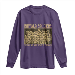 Buffalo Soldiers Long Sleeve Shirt 9th and 10th Cavalry African American Heros Black Soldiers TS10 Purple Print Your Wear