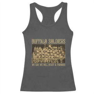 Buffalo Soldiers Racerback Tank Top 9th and 10th Cavalry African American Heros Black Soldiers TS10 Dark Heather Print Your Wear