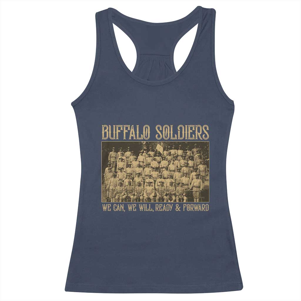 Buffalo Soldiers Racerback Tank Top 9th and 10th Cavalry African American Heros Black Soldiers TS10 Navy Print Your Wear