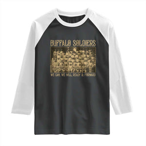 Buffalo Soldiers Raglan Shirt 9th and 10th Cavalry African American Heros Black Soldiers TS10 Black White Print Your Wear