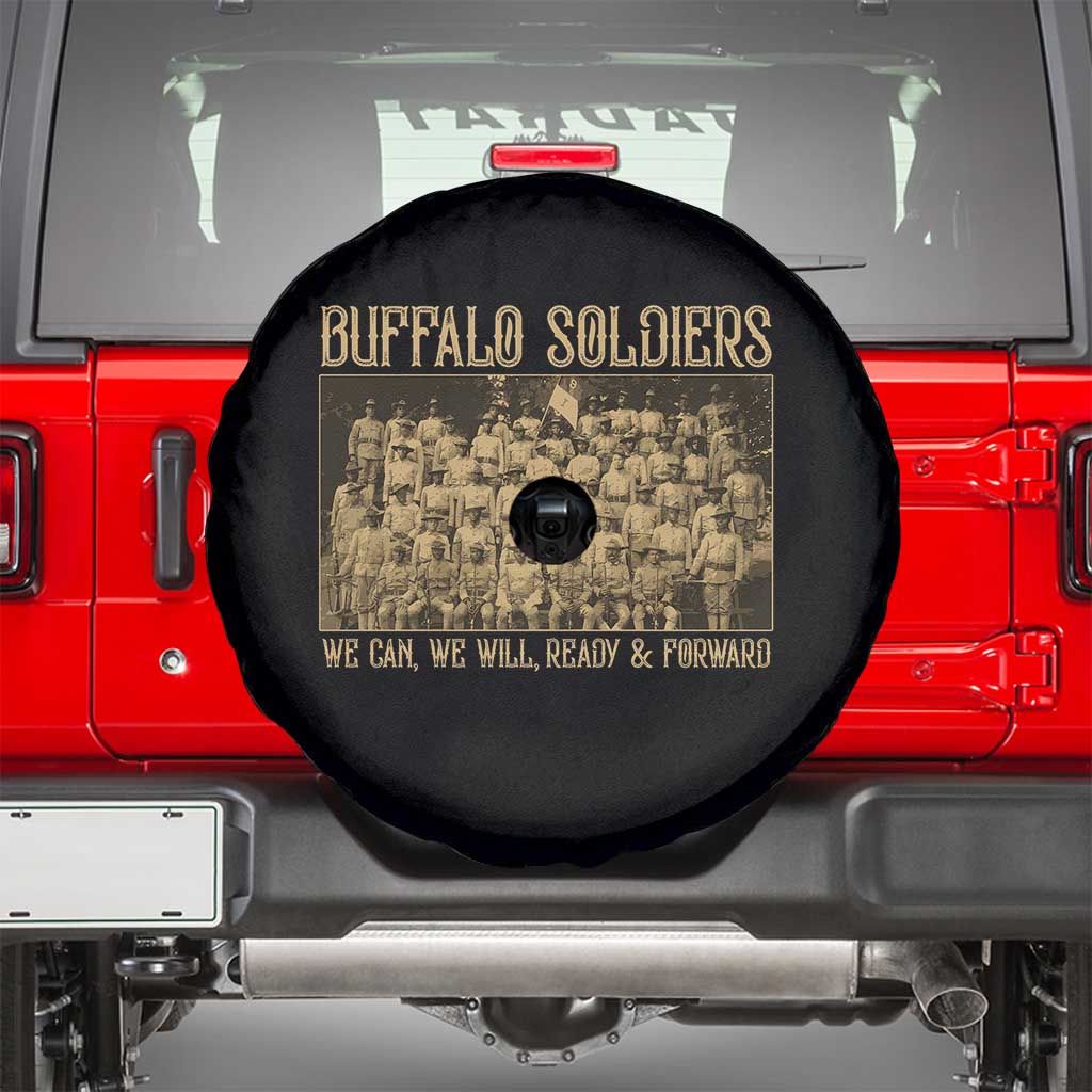 Buffalo Soldiers Spare Tire Cover 9th and 10th Cavalry African American Heros Black Soldiers TS10 Black Print Your Wear